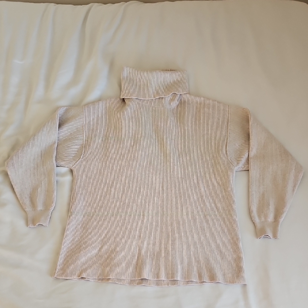 Free People Softly Structured Tunic Sweater Oversized Cream Size Medium